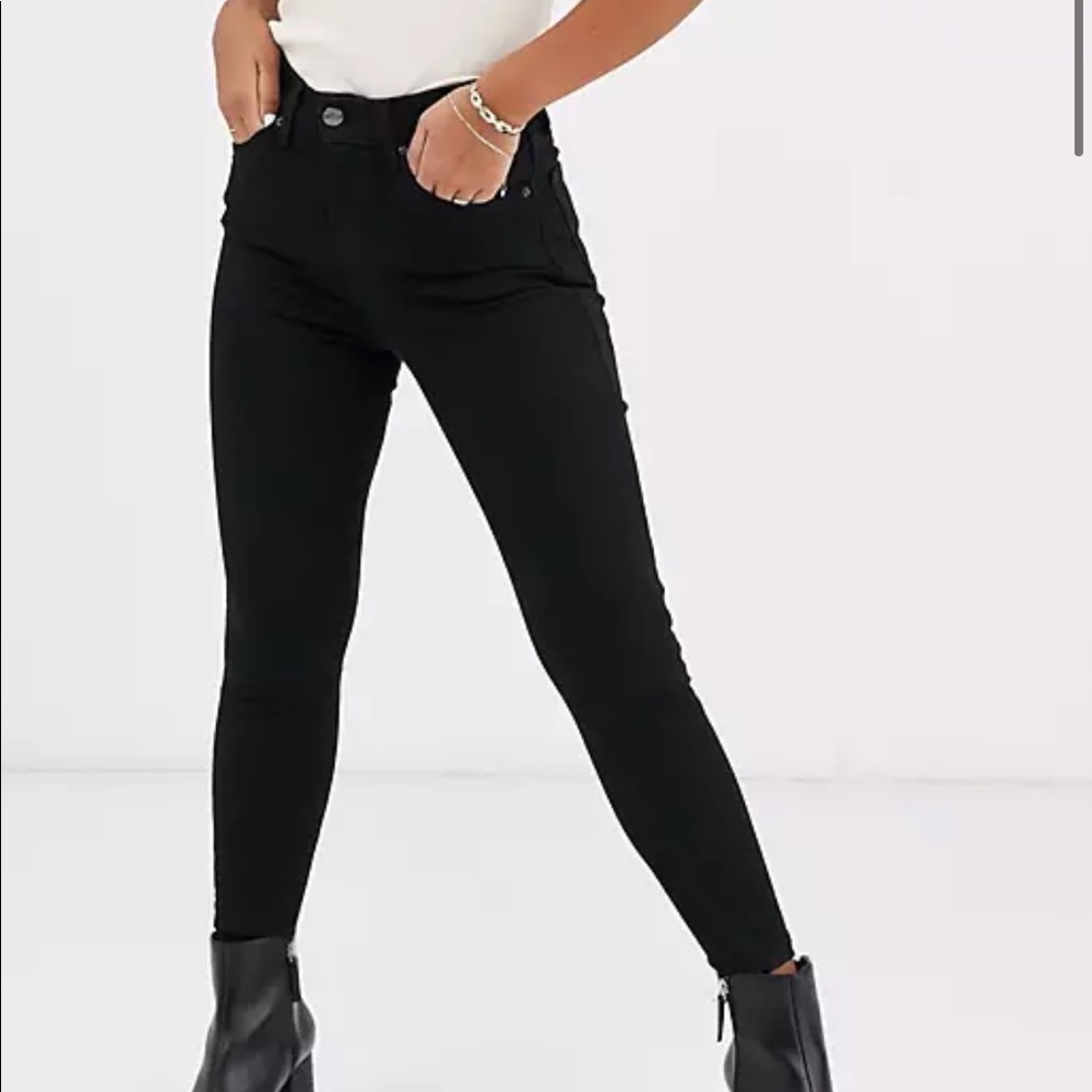 Topshop black petite Jamie jeans